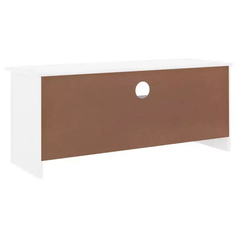 TV-Schrank - TV-Ständer aus massivem Kiefernholz mit Schubladen - Weiß, skandinavischer Stil, viel Stauraum, 39.4x13.8x16.1