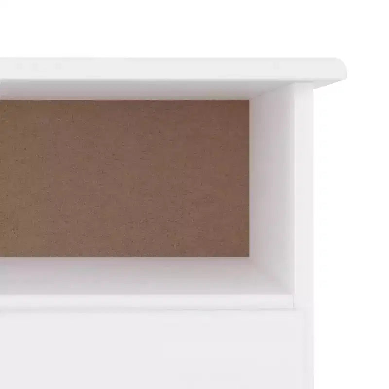 TV-Schrank - TV-Ständer aus massivem Kiefernholz mit Schubladen - Weiß, skandinavischer Stil, viel Stauraum, 39.4x13.8x16.1