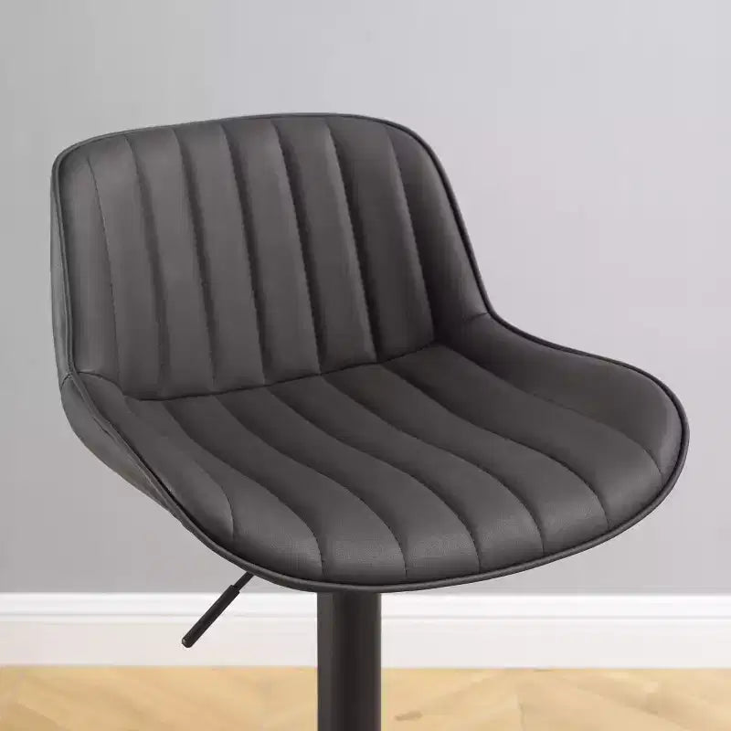 2er-Set Barhocker aus Kunstleder, drehbar und höhenverstellbar