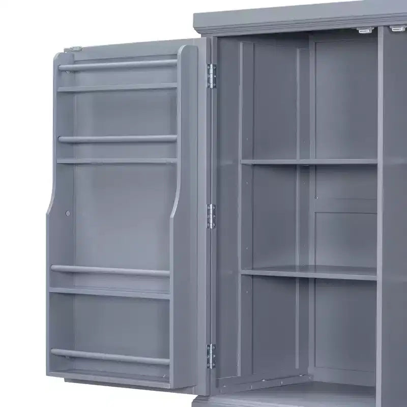 Garde-manger de cuisine autoportant en bois de 73'', avec tiroirs et étagères réglables pour le rangement et l’organisation dans la salle à manger ou la cuisine