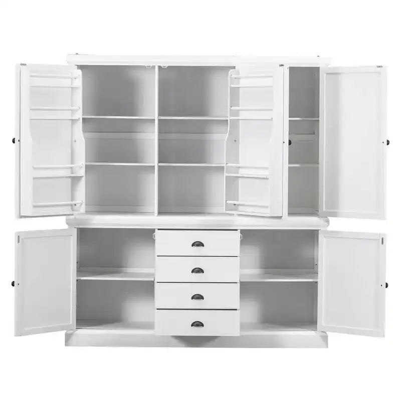 Garde-manger de cuisine autoportant en bois de 73'', avec tiroirs et étagères réglables pour le rangement et l’organisation dans la salle à manger ou la cuisine