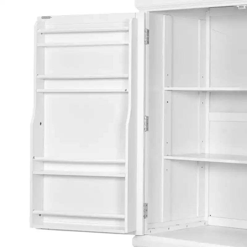 Garde-manger de cuisine autoportant en bois de 73'', avec tiroirs et étagères réglables pour le rangement et l’organisation dans la salle à manger ou la cuisine