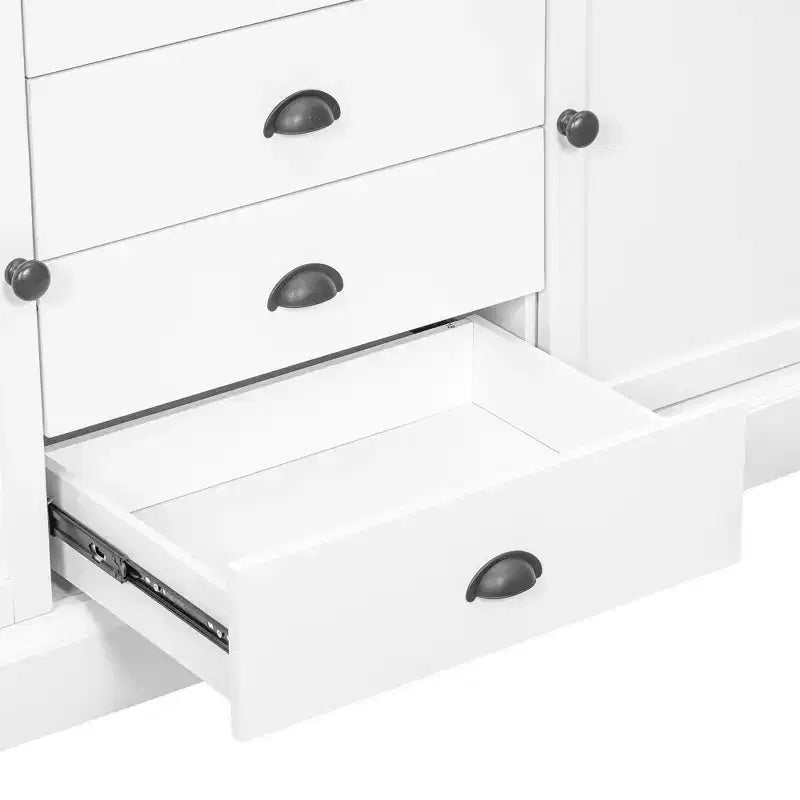 Garde-manger de cuisine autoportant en bois de 73'', avec tiroirs et étagères réglables pour le rangement et l’organisation dans la salle à manger ou la cuisine