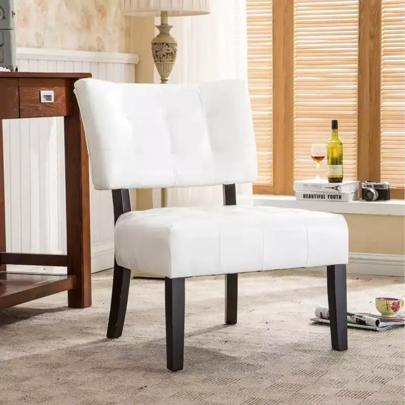Moderner Akzentstuhl, Movile Bouclé-Akzentstuhl mit getuftetem Design und extragroßer Sitzfläche für Wohnzimmer, Schlafzimmer oder Apartment