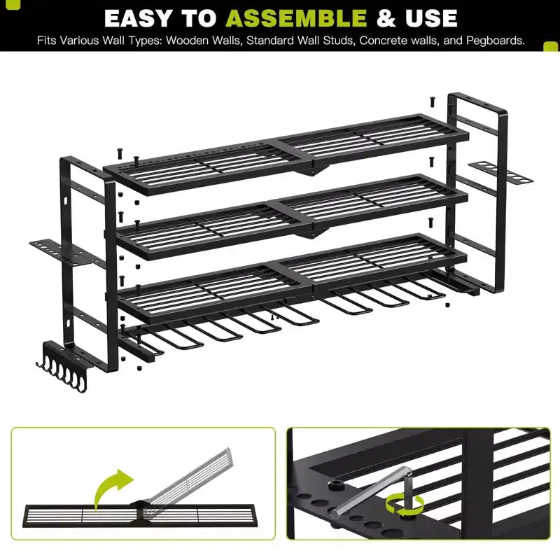 Organizador de herramientas eléctricas de 4 niveles con soporte para 8 taladros, regalo de estante de almacenamiento para herramientas