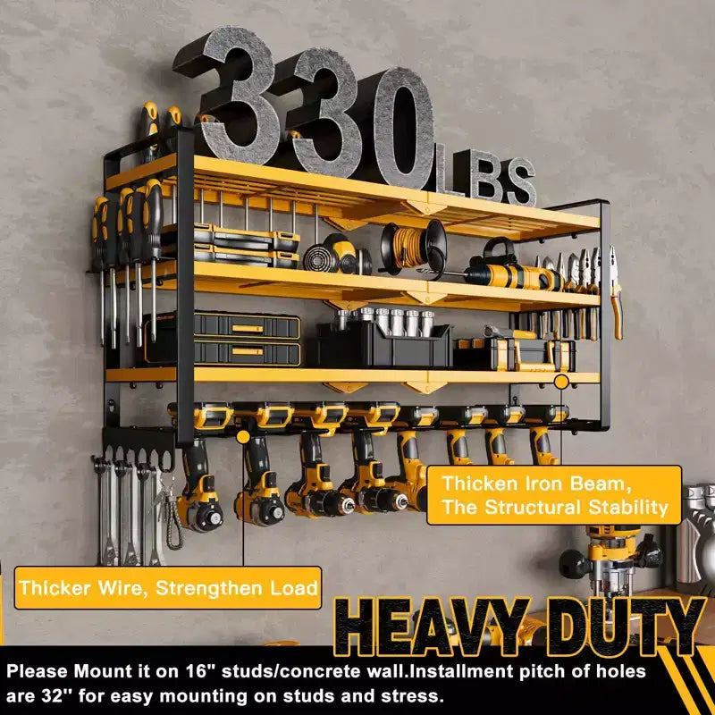 Organizador de herramientas eléctricas de 4 niveles con soporte para 8 taladros, regalo de estante de almacenamiento para herramientas