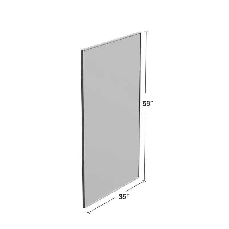 Miroir rectangulaire pleine longueur de 59*35, miroir pleine hauteur avec cadre en alliage d’aluminium argenté, miroir de coiffeuse pour la salle de bains, la chambre, l’entrée et le salon/dressing