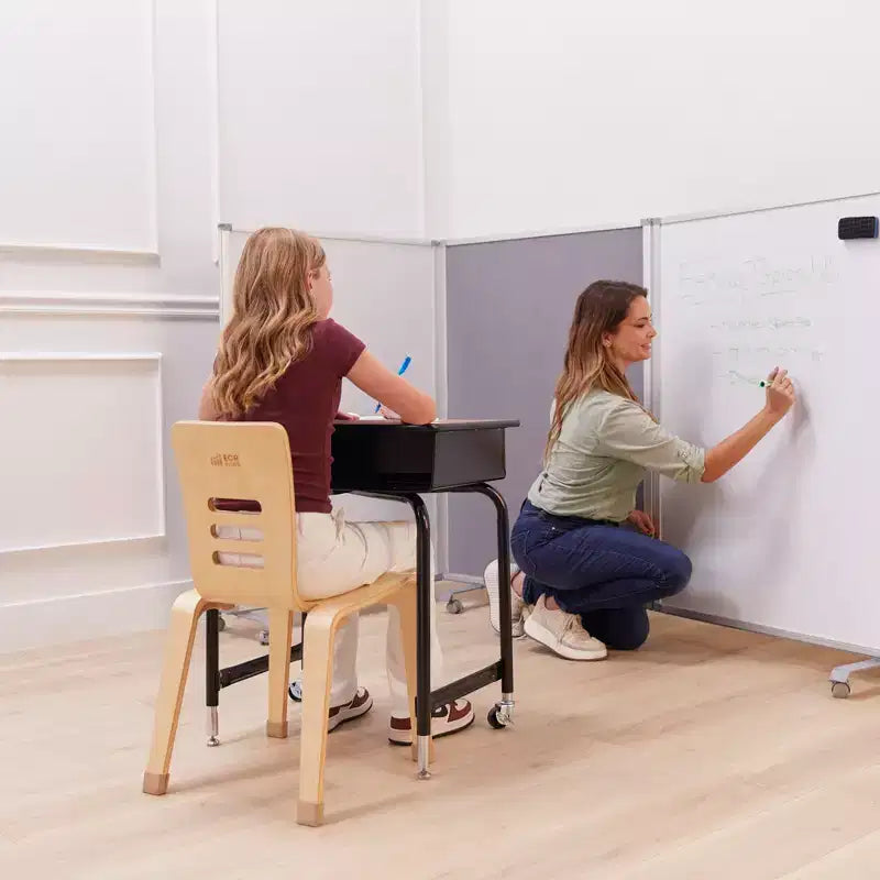 Chaise empilable en bois courbé, hauteur d’assise de 16 in, mobilier Montessori, lot de 2