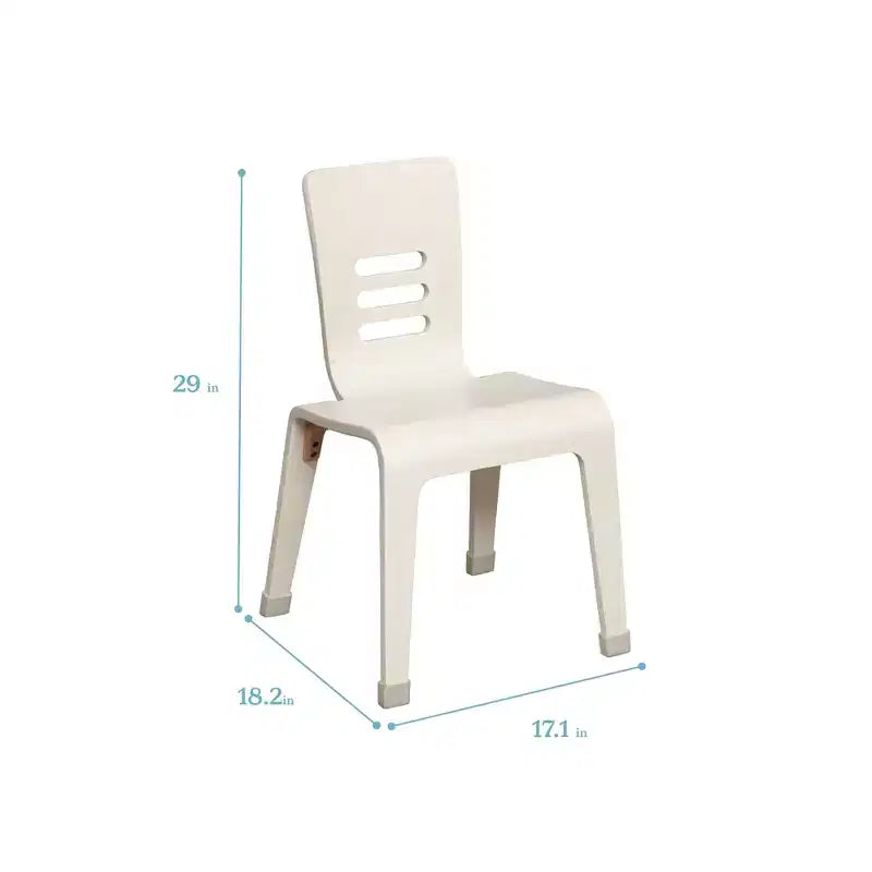 Chaise empilable en bois courbé, hauteur d’assise de 16 in, mobilier Montessori, lot de 2