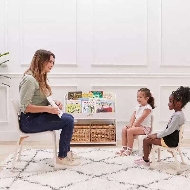 Chaise empilable en bois courbé, hauteur d’assise de 16 in, mobilier Montessori, lot de 2