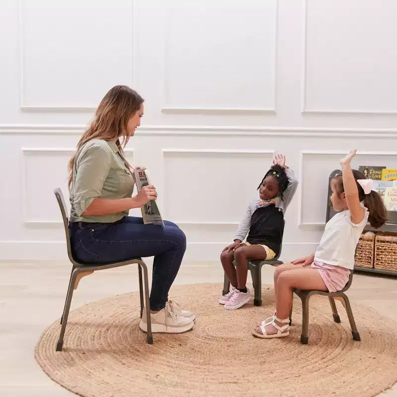 Chaise empilable en bois courbé, hauteur d’assise de 16 in, mobilier Montessori, lot de 2