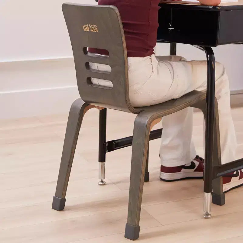 Chaise empilable en bois courbé, hauteur d’assise de 16 in, mobilier Montessori, lot de 2