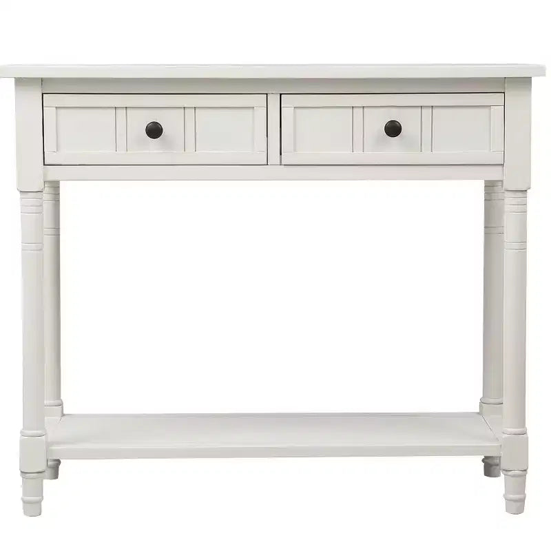 Console de style traditionnel avec deux tiroirs et étagère inférieure (espresso)