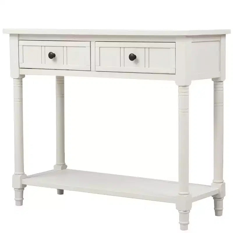 Console de style traditionnel avec deux tiroirs et étagère inférieure (espresso)