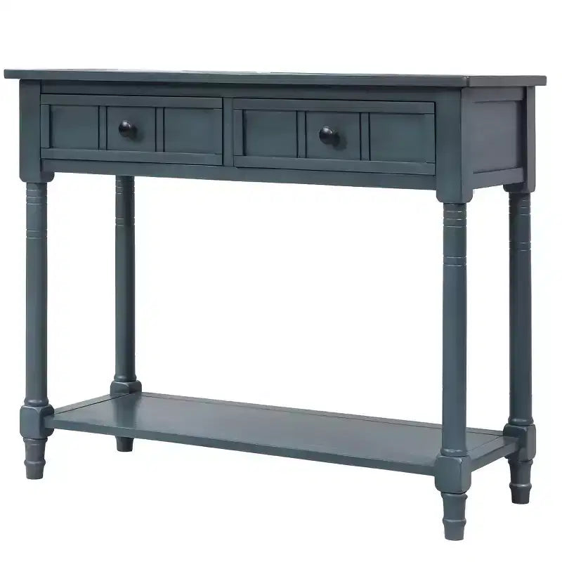 Console de style traditionnel avec deux tiroirs et étagère inférieure (espresso)