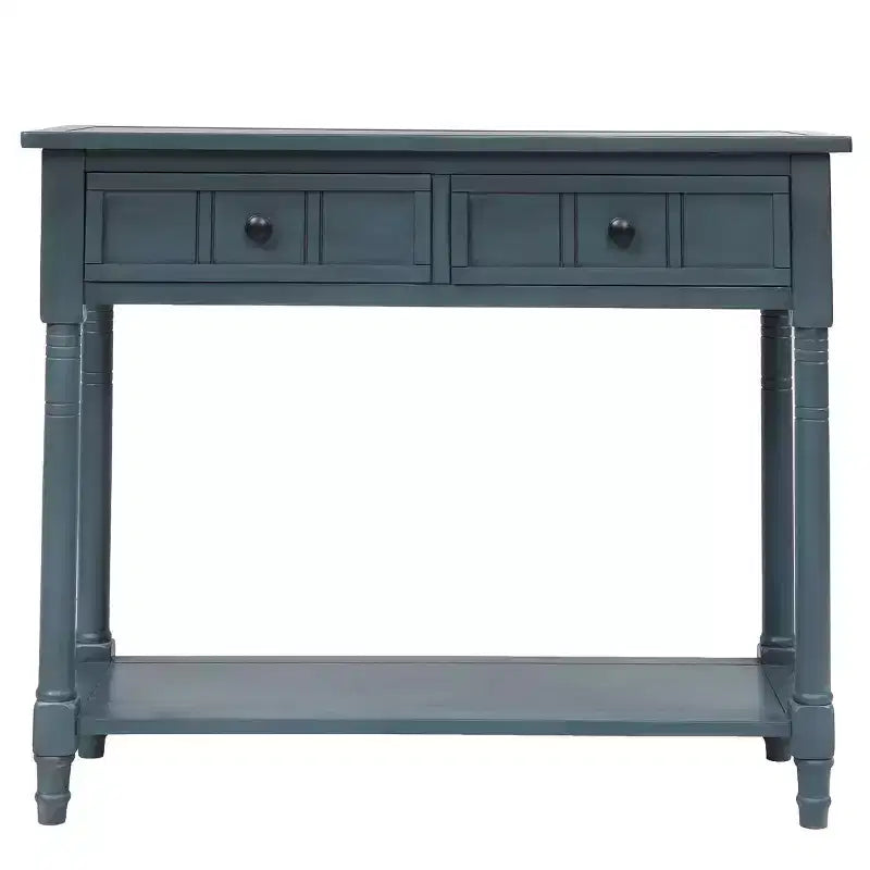 Console de style traditionnel avec deux tiroirs et étagère inférieure (espresso)