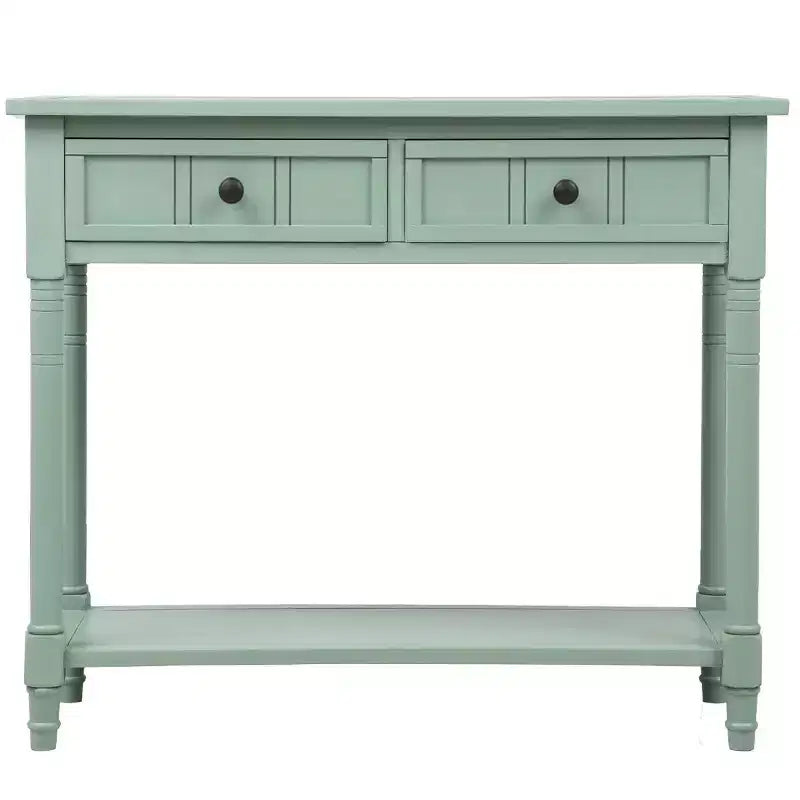 Console de style traditionnel avec deux tiroirs et étagère inférieure (espresso)