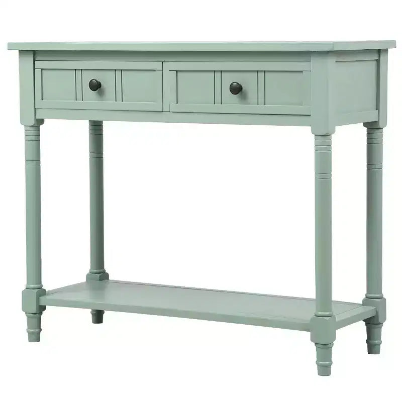 Console de style traditionnel avec deux tiroirs et étagère inférieure (espresso)