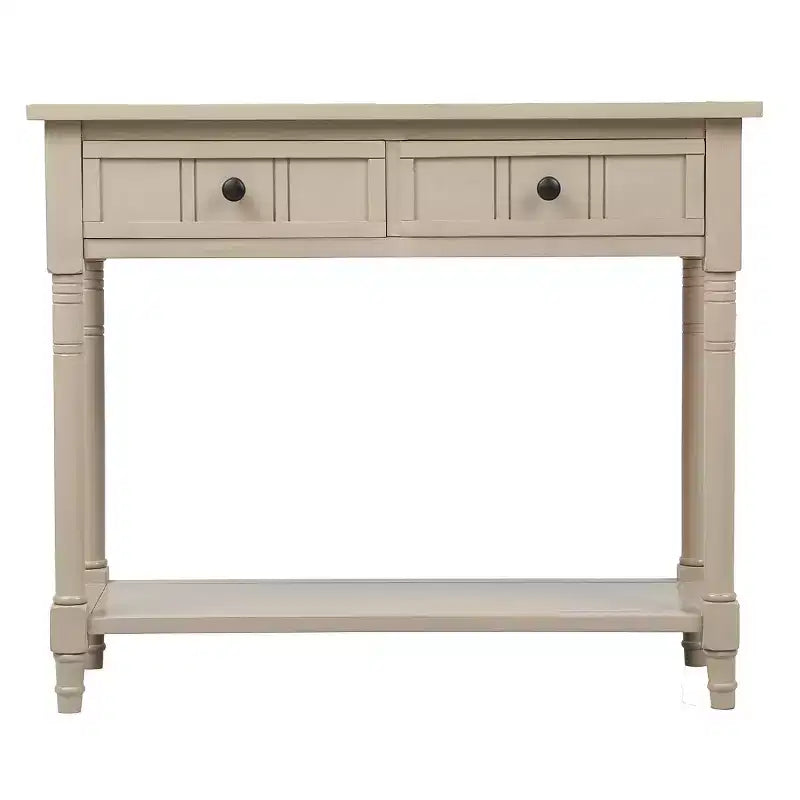 Console de style traditionnel avec deux tiroirs et étagère inférieure (espresso)