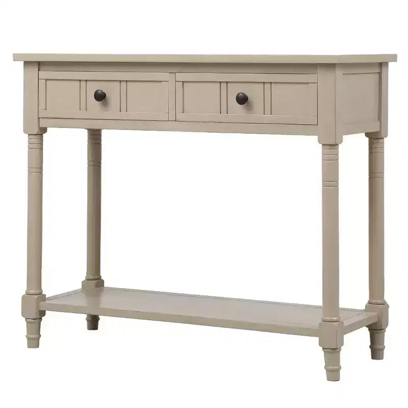 Console de style traditionnel avec deux tiroirs et étagère inférieure (espresso)