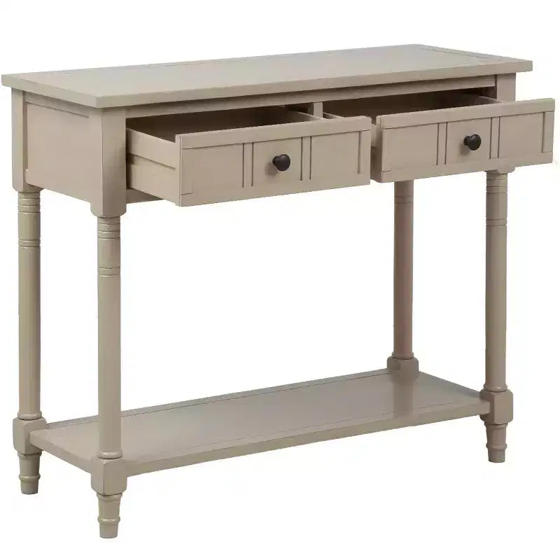 Console de style traditionnel avec deux tiroirs et étagère inférieure (espresso)