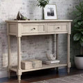 Console de style traditionnel avec deux tiroirs et étagère inférieure (espresso)