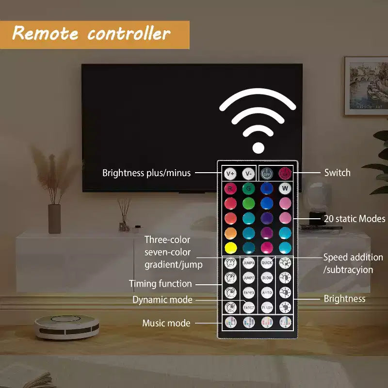 Wandmontierter TV-Schrank, moderne weiße Eleganz und funktionales Design für Ihren Unterhaltungsbereich