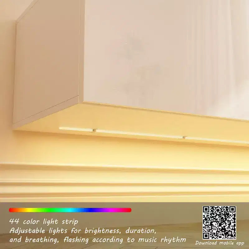 Wandmontierter TV-Schrank, moderne weiße Eleganz und funktionales Design für Ihren Unterhaltungsbereich