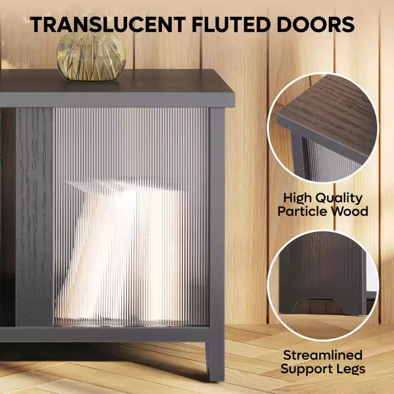Meuble TV LED de 55 pouces pour téléviseurs jusqu’à 65'', meuble TV extensible côte à côte ou empilable avec rangement