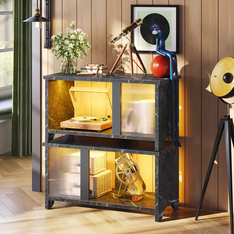 Soporte para TV con LED de 55 pulgadas para televisores de hasta 65'', extensible en paralelo o apilable, con almacenamiento