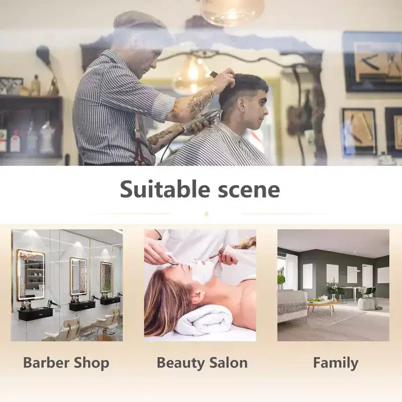 Wandmontierte Friseurstation mit abschließbarer Schublade, Weiß