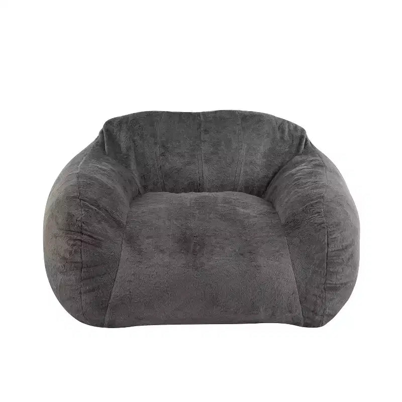 Sitzsack für den Innenbereich, graues Kunstfell