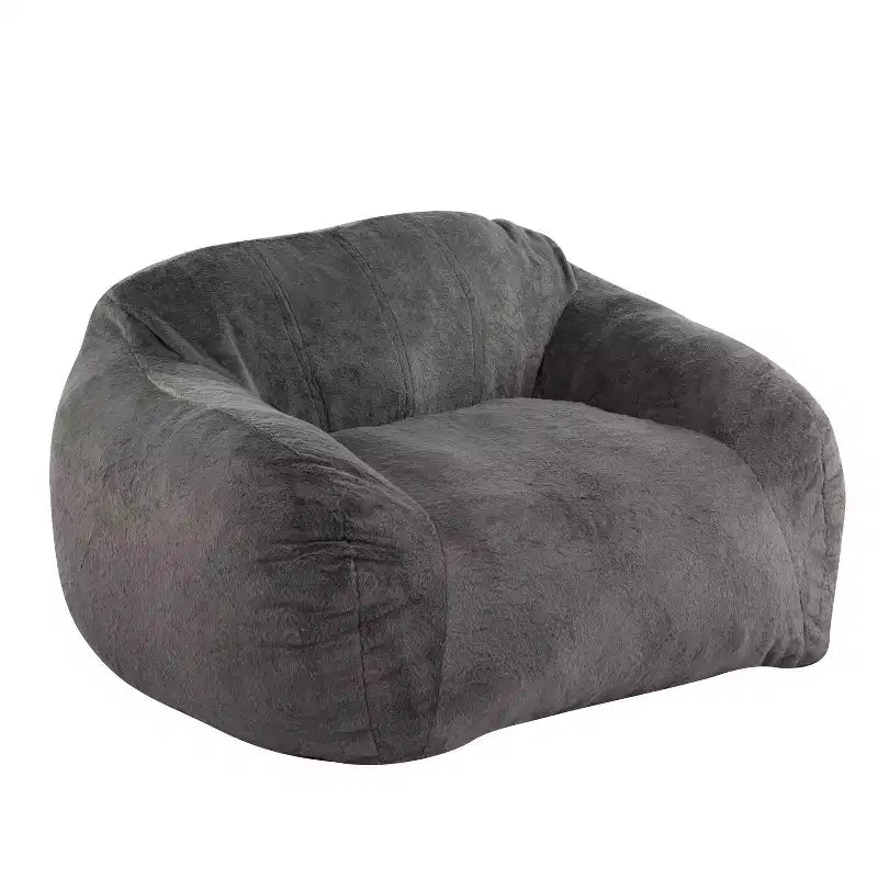 Sitzsack für den Innenbereich, graues Kunstfell
