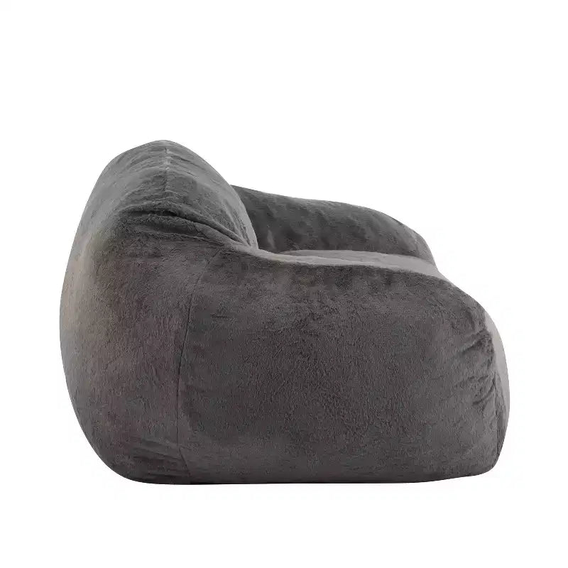 Sitzsack für den Innenbereich, graues Kunstfell