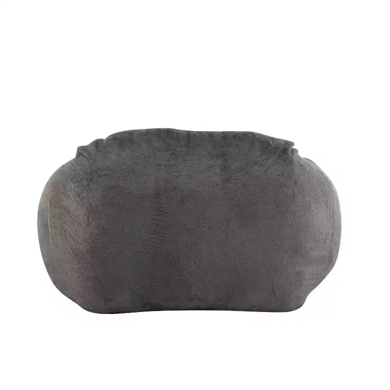 Fauteuil poire d’intérieur, fausse fourrure grise
