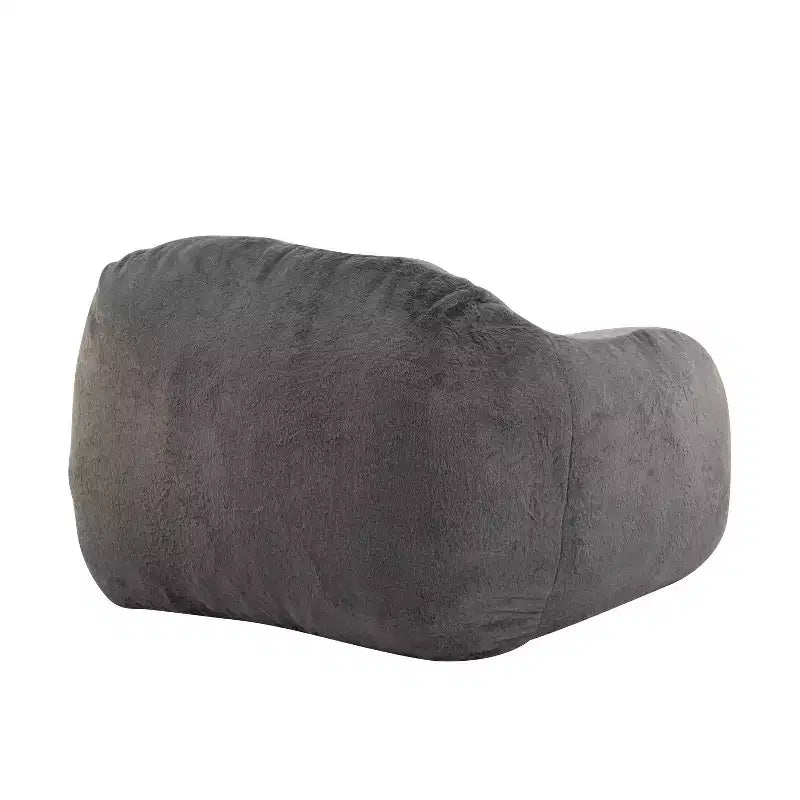 Fauteuil poire d’intérieur, fausse fourrure grise