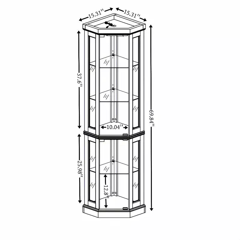 Mikrowellenschrank für die Küche, MDF+Holzfurnier, Aussparung für Mikrowelle, verstellbarer Einlegeboden