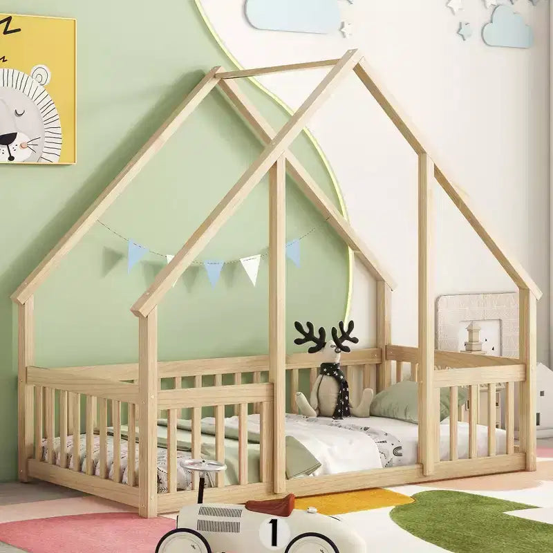 Estructura de cama individual tapizada en cuero sintético, diseño silencioso con soporte lumbar