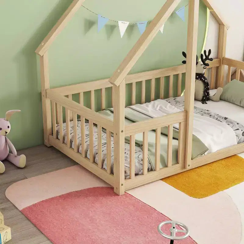 Estructura de cama individual tapizada en cuero sintético, diseño silencioso con soporte lumbar